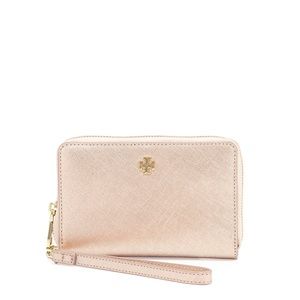 Tory Burch Gold Wristlet Wallet